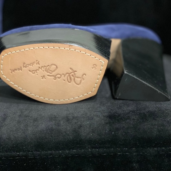 ALICE + OLIVIA Suede Platform Wedge Loafer - Navy - Picture 10 of 13